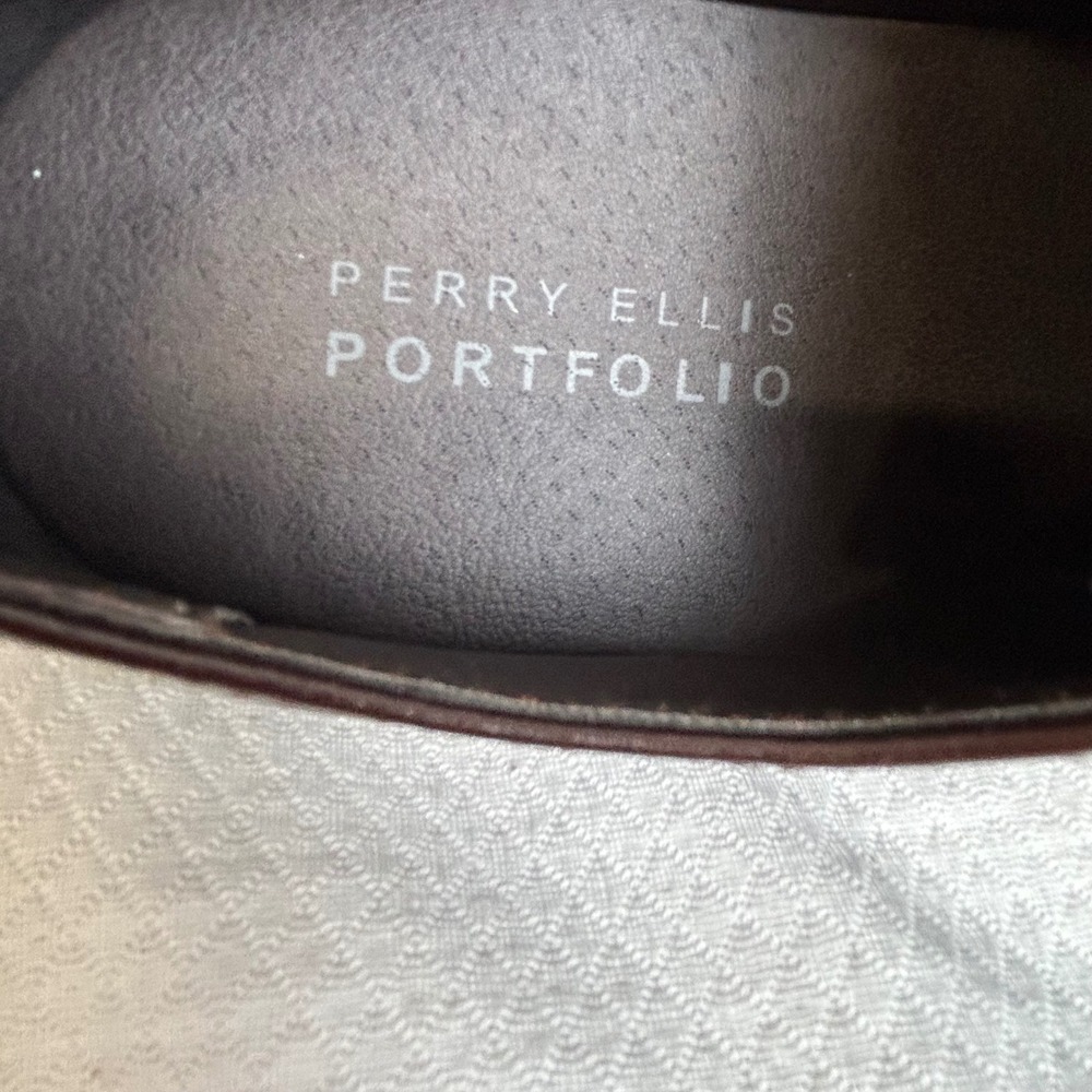 Perry Ellis Portfolio Duke Dark Brown Cap Toe Oxford Dress Shoes PEJSN17096B-2 - Picture 6 of 8